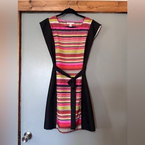 Banana Republic Rainbow Stripe Belted Dress Size 2